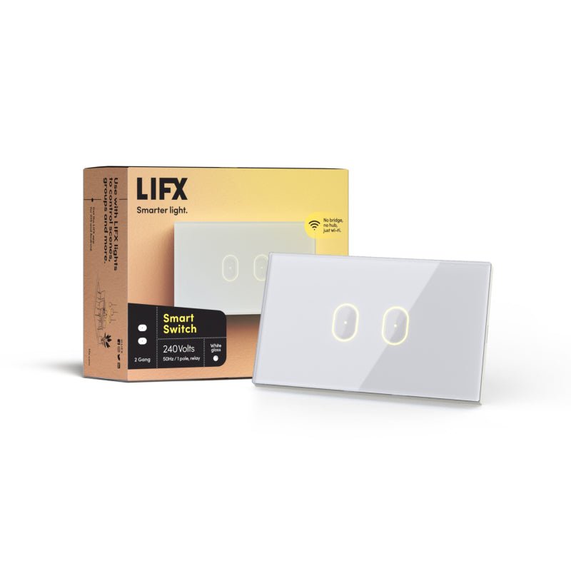 LIFX Smart Light Switch 2-Gang White - AU/NZ - YourSmartLife